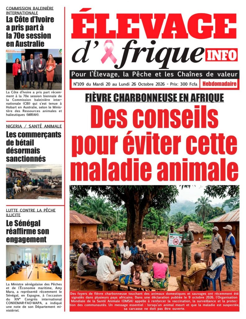 Elevage d'Afrique Info N°109 du 20 au 26 Octobre 2026