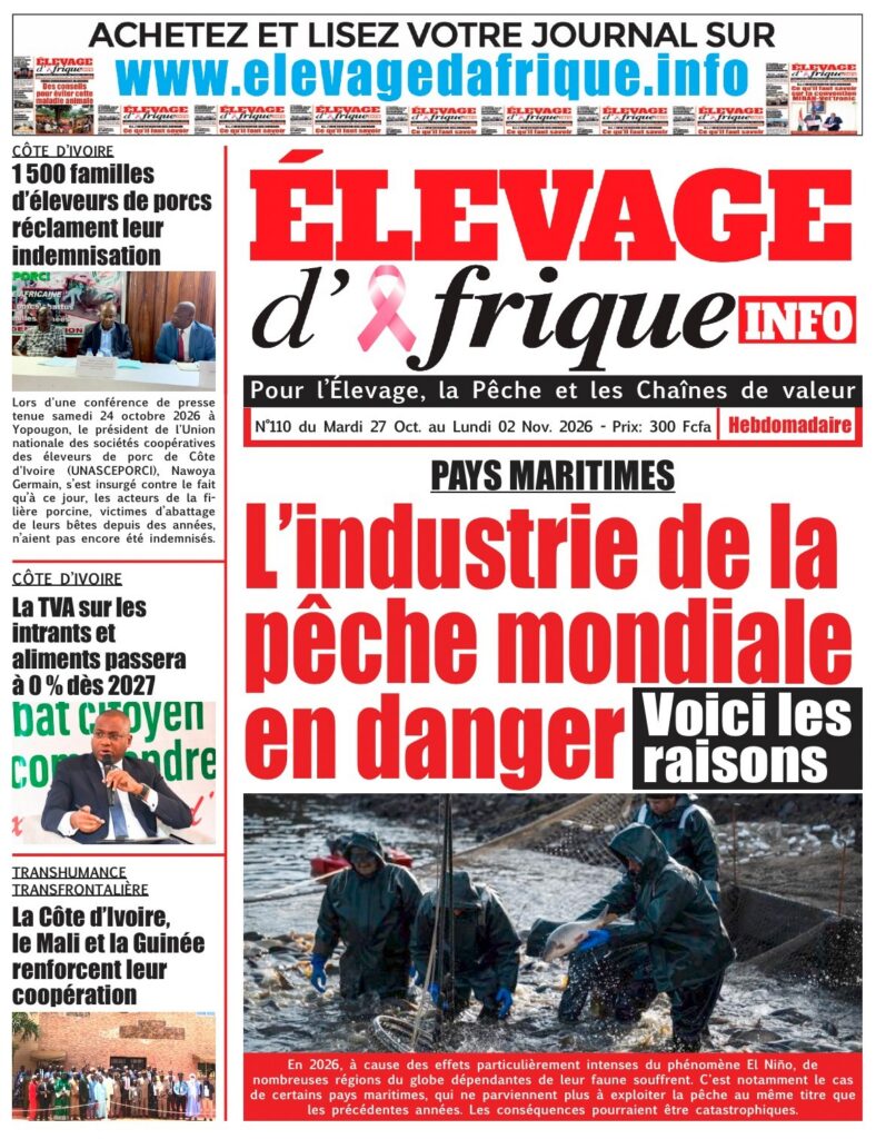 Elevage d'Afrique Info N°110 du 27 Octobre au 02 Novembre 2026